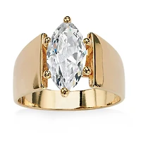 Womens 2 1/2 CT. Cubic Zirconia 14K Gold Over Brass Engagement Ring