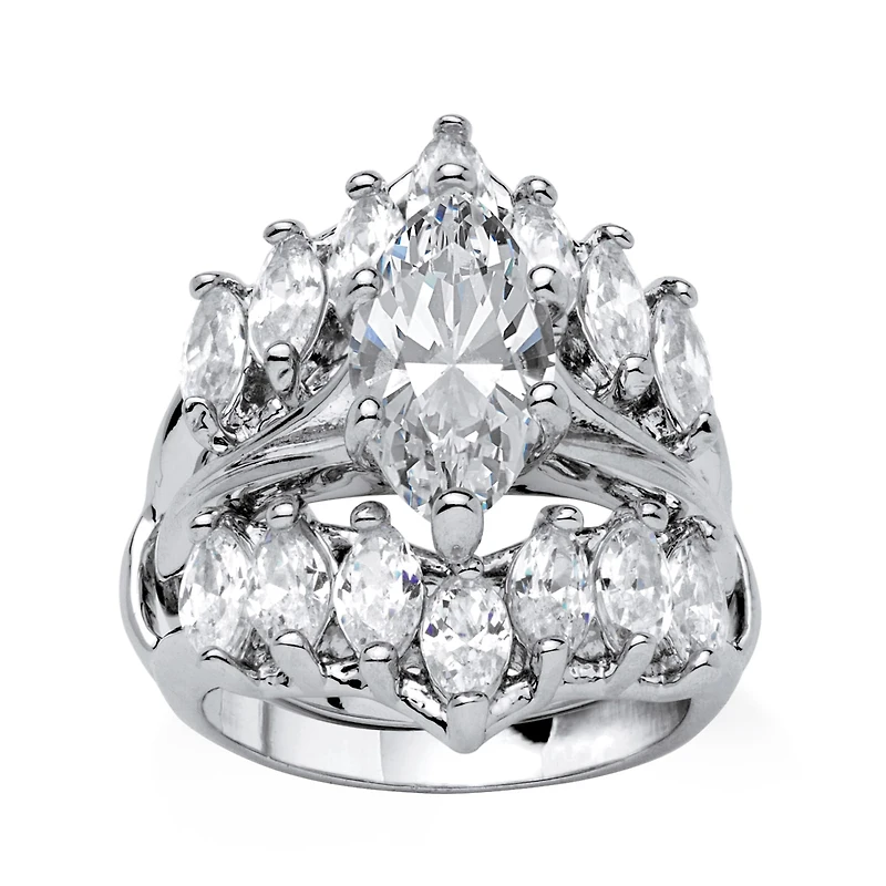 Womens 6 CT. T.W. Cubic Zirconia Pure Silver Over Brass Bridal Set