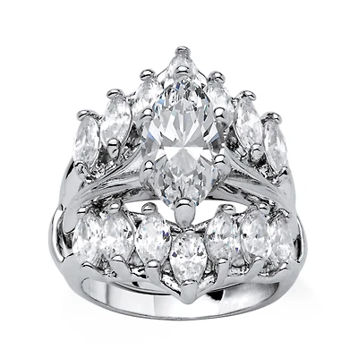 Womens 6 CT. T.W. Cubic Zirconia Pure Silver Over Brass Bridal Set