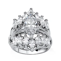 Womens 6 CT. T.W. Cubic Zirconia Pure Silver Over Brass Bridal Set