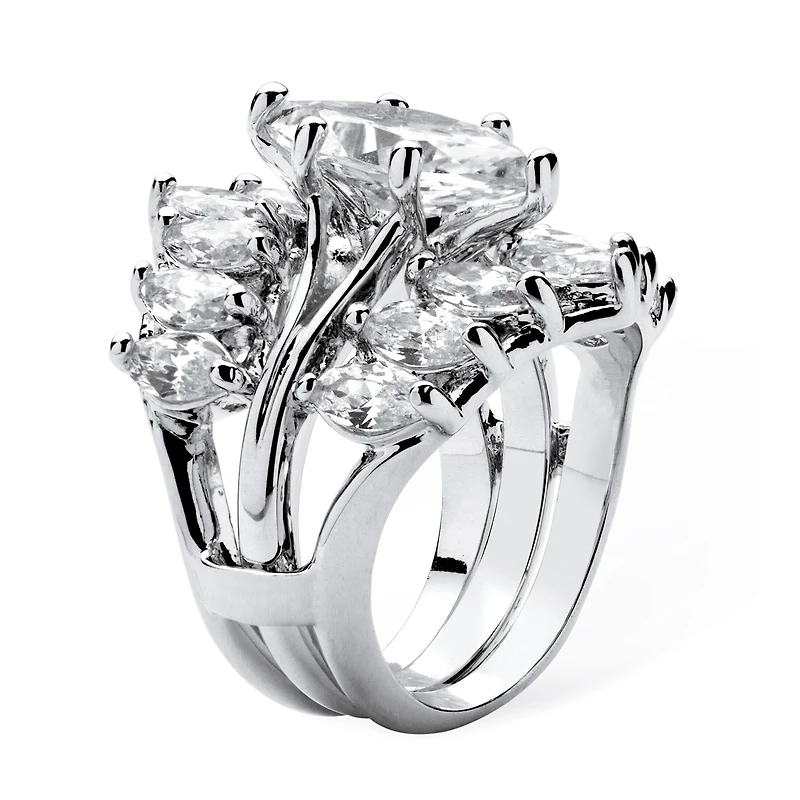 Womens 6 CT. T.W. Cubic Zirconia Pure Silver Over Brass Bridal Set