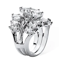 Womens 6 CT. T.W. Cubic Zirconia Pure Silver Over Brass Bridal Set