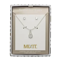 Mixit Womens Cubic Zirconia Hypoallergenic 2-pc. Jewelry Set