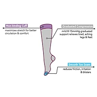 Dr.Motion Womens 1 Pair Knee High Socks