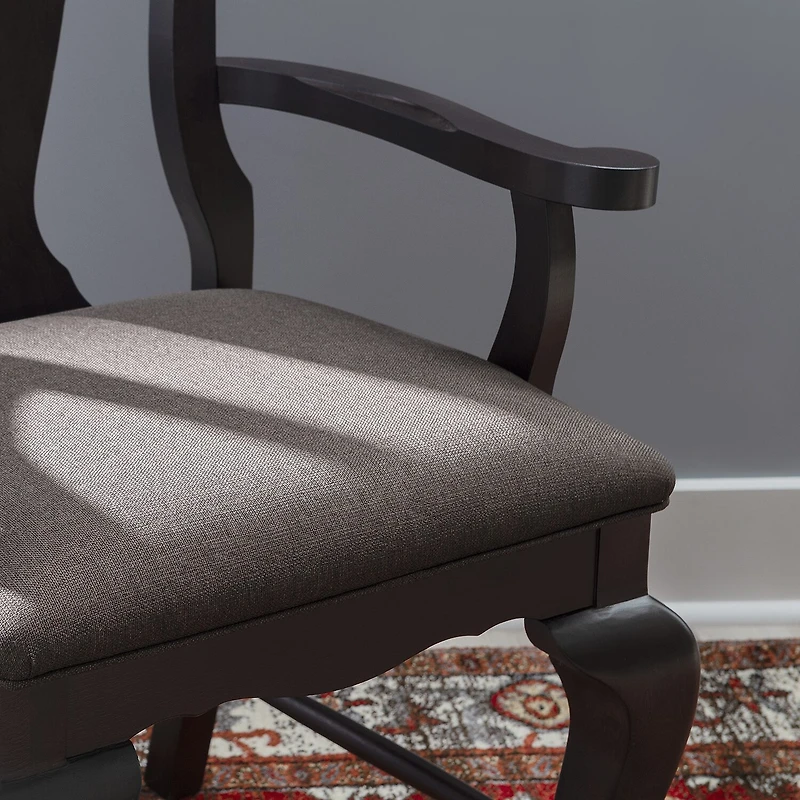 Linon Lynk Wooden Upholstered Armchair