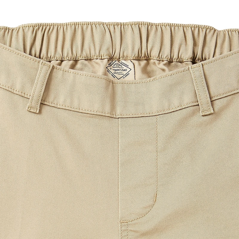 St. John's Bay Universal Wrinkle Free Easy Care Seated Mens Adaptive Easy-on + Easy-off Wear Classic Fit Flat Front Pant