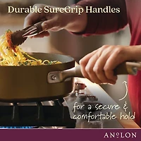 Anolon Advanced Home Hard Anodized 12.5" Divided Grill and Griddle Pan