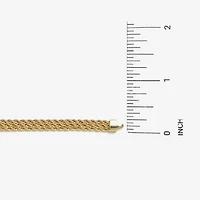 Made in Italy Womens 14K Gold 7.5 Inch Hollow Rope Chain Bracelet