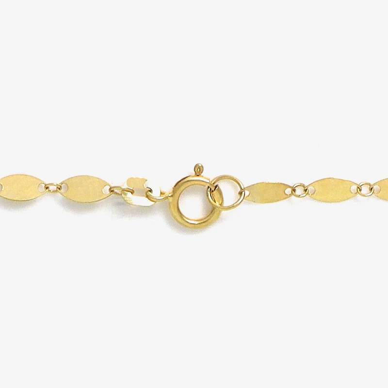 Made in Italy Womens 14K Gold 18 Inch Link Chain Necklace