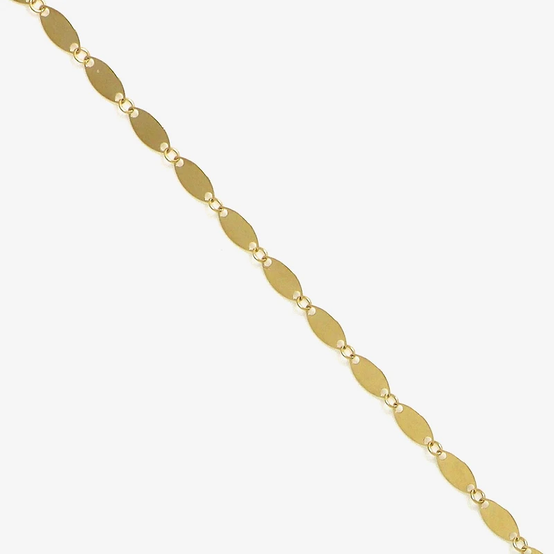 Made in Italy Womens 14K Gold 18 Inch Link Chain Necklace