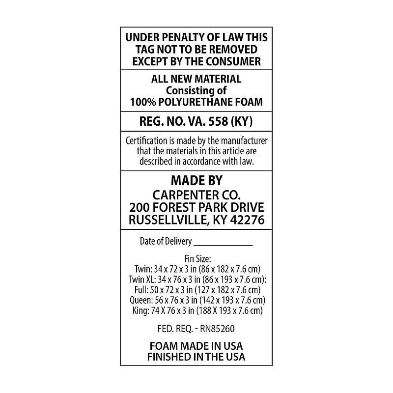 Isotonic® 3” 5-Zone Mattress Topper Featuring Isotonic®+ Memory Foam
