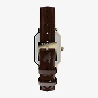 Timex Womens Brown Leather Strap Watch Tw2y00900ji