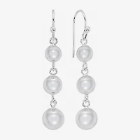 Silver Reflections Womens Pure Silver Over Brass Ball Drop Earrings