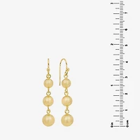 Silver Reflections Womens 14K Gold Over Brass Ball Drop Earrings