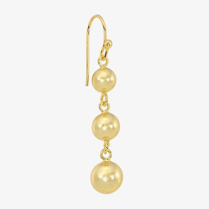 Silver Reflections Womens 14K Gold Over Brass Ball Drop Earrings