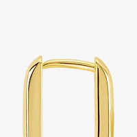 Silver Reflections Womens 14K Gold Over Brass Rectangular Drop Earrings