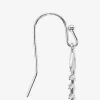 Silver Reflections Bone Fish Womens Pure Silver Over Brass Drop Earrings