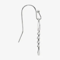Silver Reflections Bone Fish Womens Pure Silver Over Brass Drop Earrings