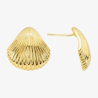 Silver Reflections Shell 14K Gold Over Brass 20.3mm Stud Earrings