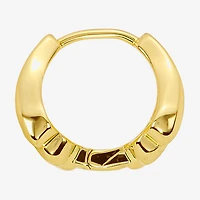 Silver Reflections Shell Womens 14K Gold Over Brass 13.2mm Hoop Earrings