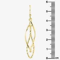 Silver Reflections Womens 18K Gold Over Brass Drop Earrings
