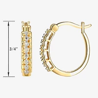 Sparkle Allure Diamond Accent 18K Gold Over Brass Round Hoop Earrings