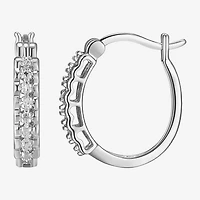 Sparkle Allure Diamond Accent Round Hoop Earrings