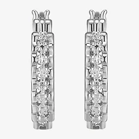 Sparkle Allure Diamond Accent Round Hoop Earrings