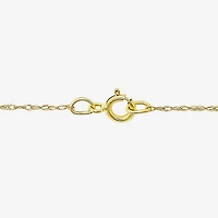 "Mom" Womens 10K Tri-Color Gold Heart 18 Inch Pendant Necklace