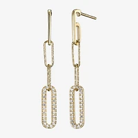 Paris 1901 By Charles Garnier Womens Cubic Zirconia 18K Gold Over Silver Drop Earrings
