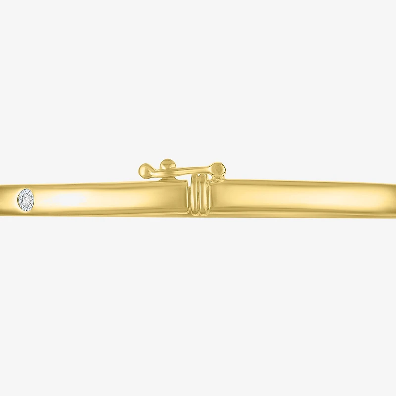 Diamond Addiction (G-H / I1-I2) 1/10 CT. T.W. Lab Grown White Sterling Silver or 14K Gold Over Bangle Bracelet