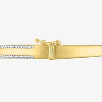Diamond Addiction (G-H / Si2-I1) Womens 1/2 CT. T.W. Lab Grown White Sterling Silver Bangle Bracelet