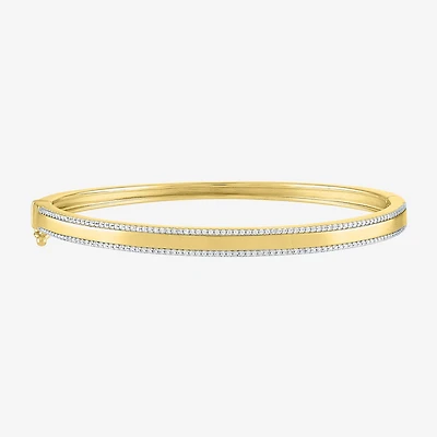 Diamond Addiction (G-H / Si2-I1) Womens 1/2 CT. T.W. Lab Grown White Sterling Silver Bangle Bracelet