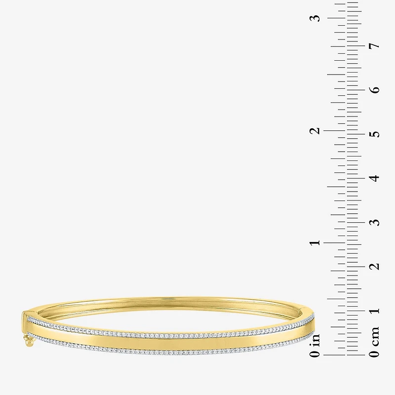 Diamond Addiction (G-H / Si2-I1) Womens 1/2 CT. T.W. Lab Grown White Sterling Silver Bangle Bracelet