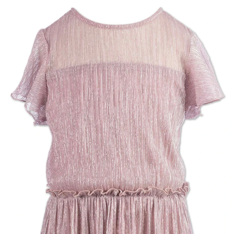 Speechless Little Girls Short Sleeve Flutter A-Line Dress