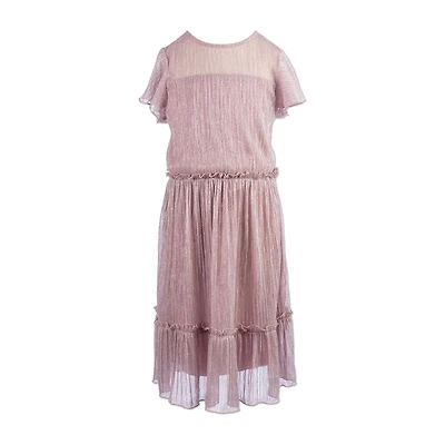 Speechless Little Girls Short Sleeve Flutter A-Line Dress