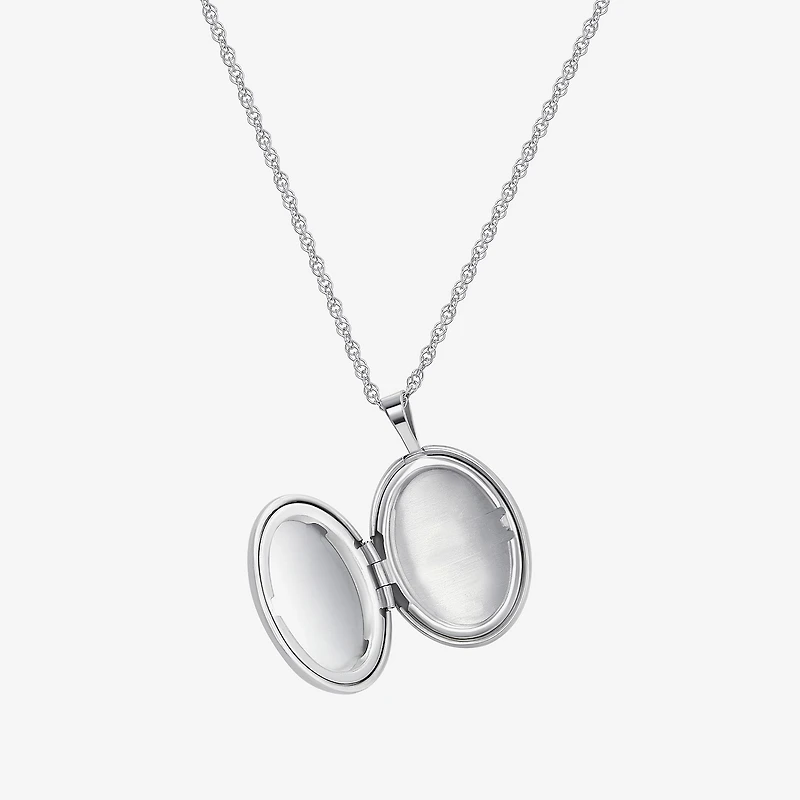 "Mom" Womens Sterling Silver 18 Inch Locket Necklace