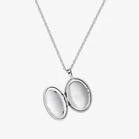 "Mom" Womens Sterling Silver 18 Inch Locket Necklace