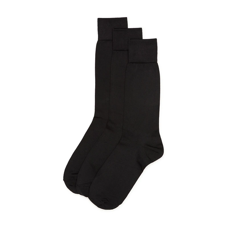 Stafford Microfiber Mens 3 Pair Big and Tall Crew Socks