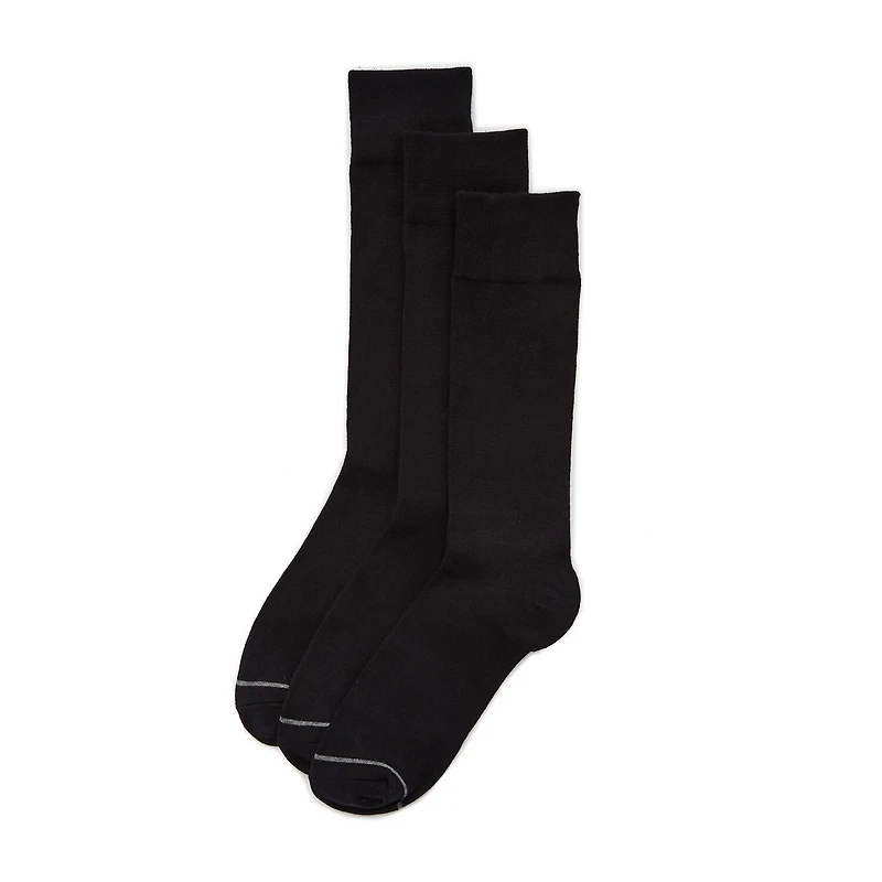 Stafford Super Soft Lux Mens 3 Pair Big and Tall Crew Socks
