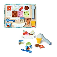 Melissa & Doug Wooden Mag Ice Cream Puzzle & Play Set 16-pc. Puzzle