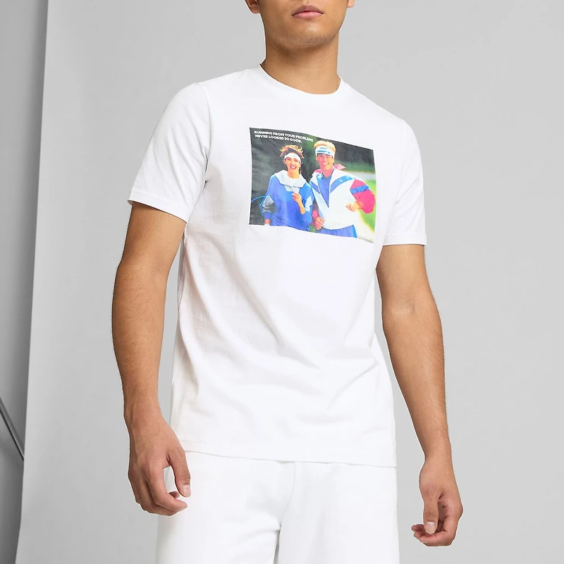 PUMA Mens Crew Neck Short Sleeve Regular Fit Graphic T-Shirt