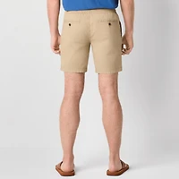 St. John's Bay Poplin Mens 8" Stretch Fabric Drawstring Waist Deck Short