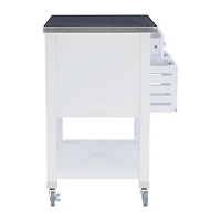 Linon Robbin Stainless Steel-Top Kitchen Cart