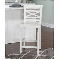 Asher Bar & Counter Stools in White Wood