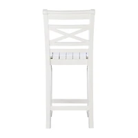Asher Bar & Counter Stools in White Wood