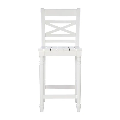 Asher Bar & Counter Stools in White Wood