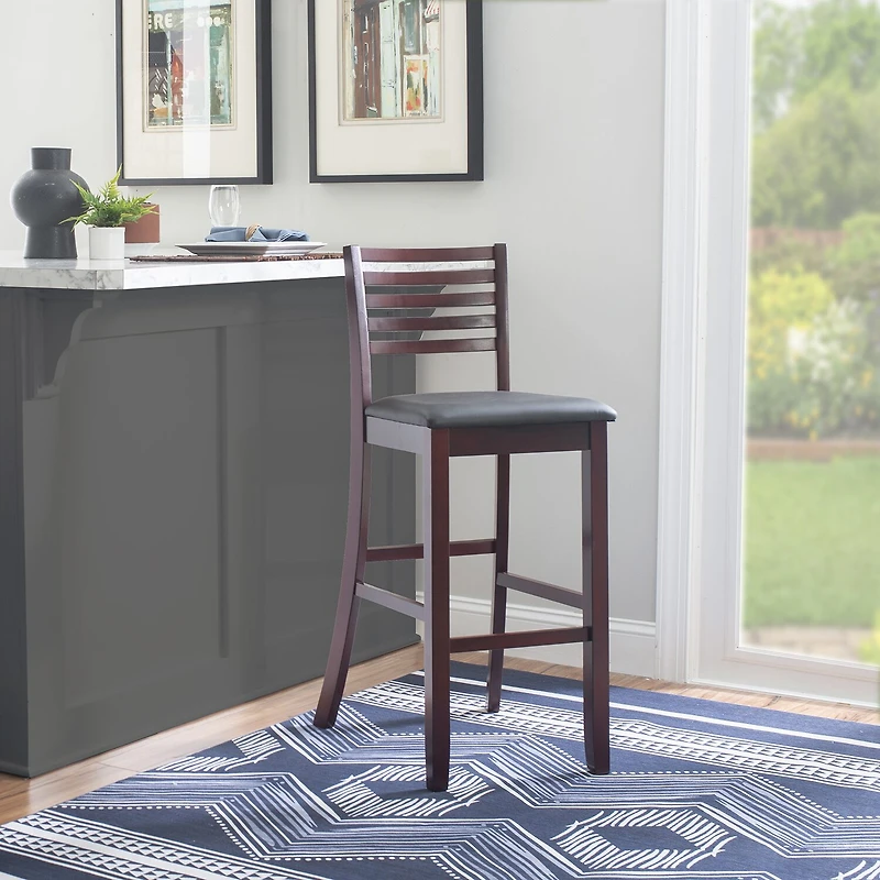 Triena Ladder Barstool with Back