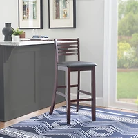 Triena Ladder Barstool with Back