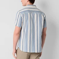 Frye and Co. Mens Short Sleeve Regular Fit Button-Down Shirt